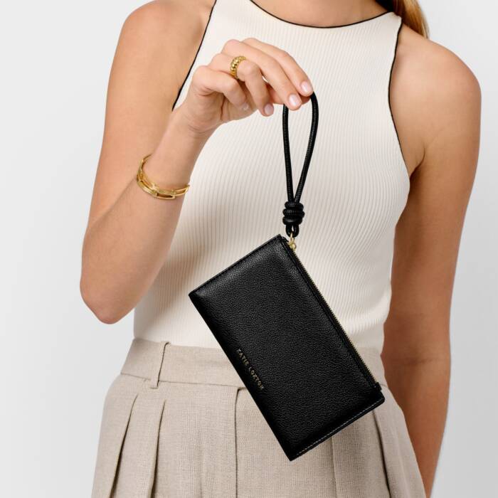 Asha Fold Out Wristlet Black