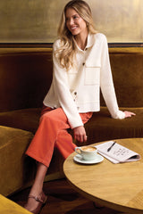 Collared Button Down Sweater Cardigan Moonstone