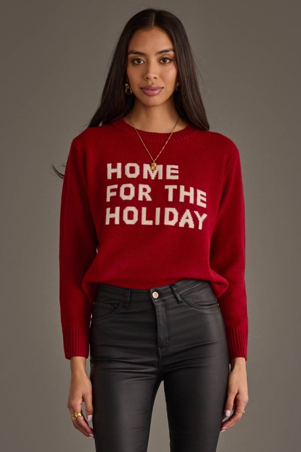 Home For The Holiday Sweater Red