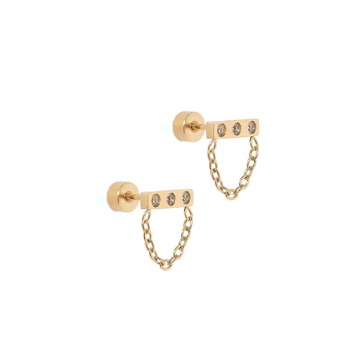 Screwback Stud Earrings - Channing