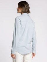 Lewis Button Up Shirt Light Blue Stripe
