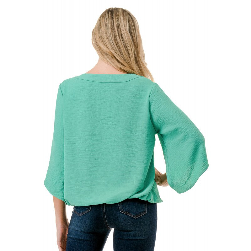 Surplice 1/2 Bell Sleeve Top Mint