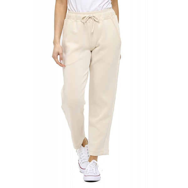 Cable Detailed Scuba Straight Leg Pants