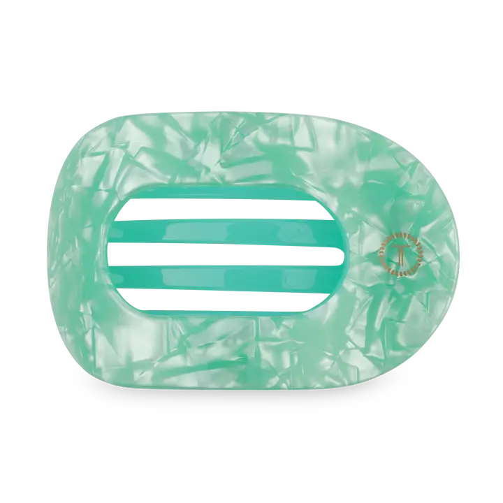 Teleties Medium Flat Round Hair Clip Spring Splash