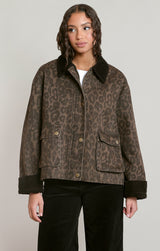 Leopard Oversize Denim Jacket Leopard