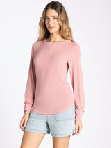 Stacy Long Sleeve Top Washed Coral