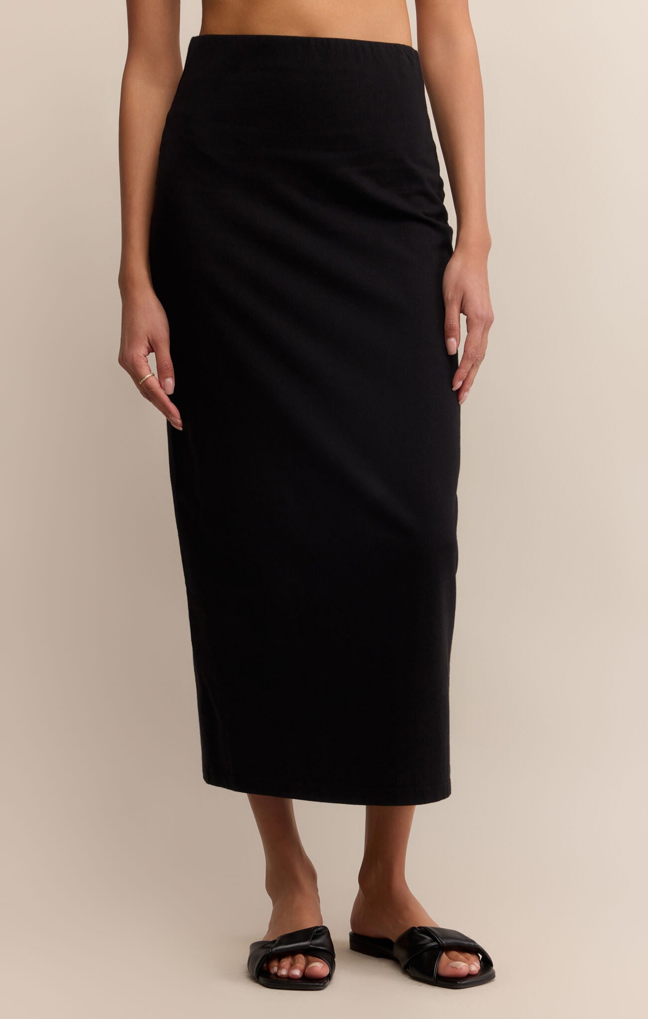Gail Midi Skirt True Black