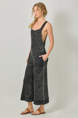 Mix Media Thermal Jumpsuit Washed Black
