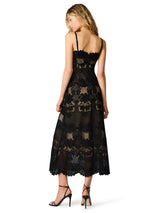 Willow Lace Midi Dress Black