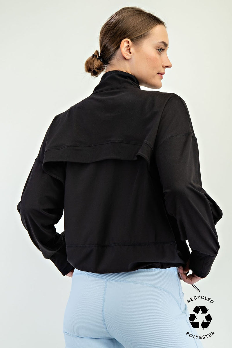 Butter Soft Oversized Active Jacket Black