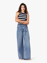 Brynn Belted Wide Leg Jeans Cove