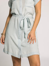 Oaklee Dress Denim Blue Stripe