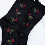 Vintage Rose & Hearts Socks