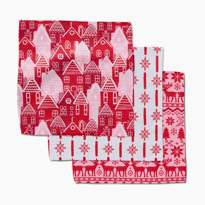 Geometry Dishcloth Set Holidays