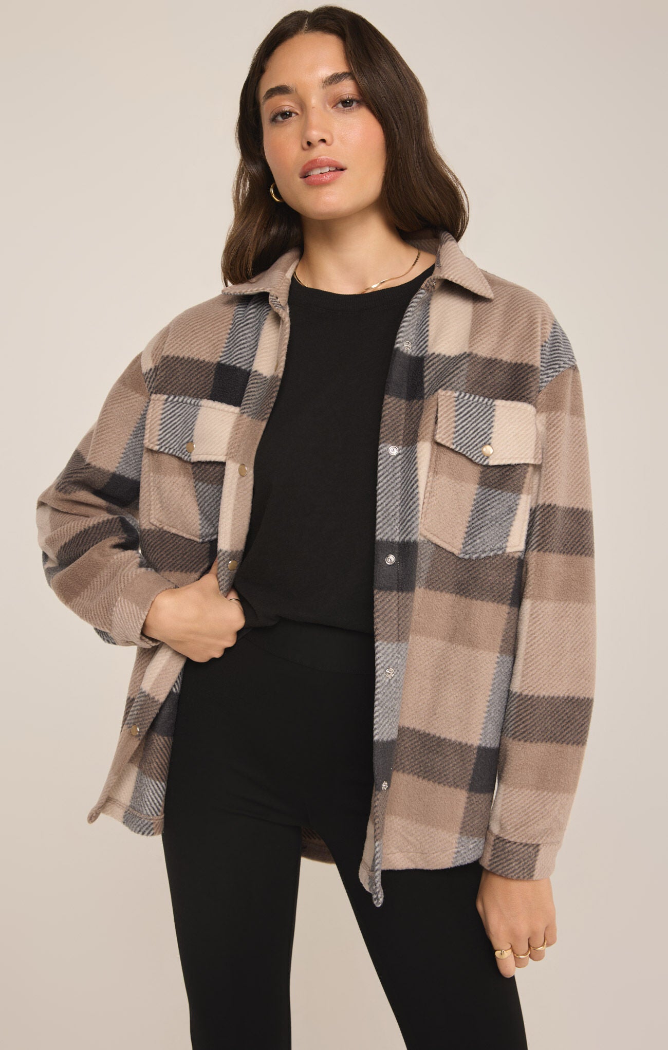 Hiker Two Tone Fleece Jacket Sea Salt