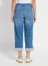 Andie Fringe Detail Denim Pants Authentic Midwash