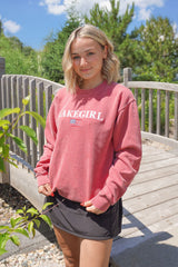 Lakegirl All American Crew Sweatshirt Red