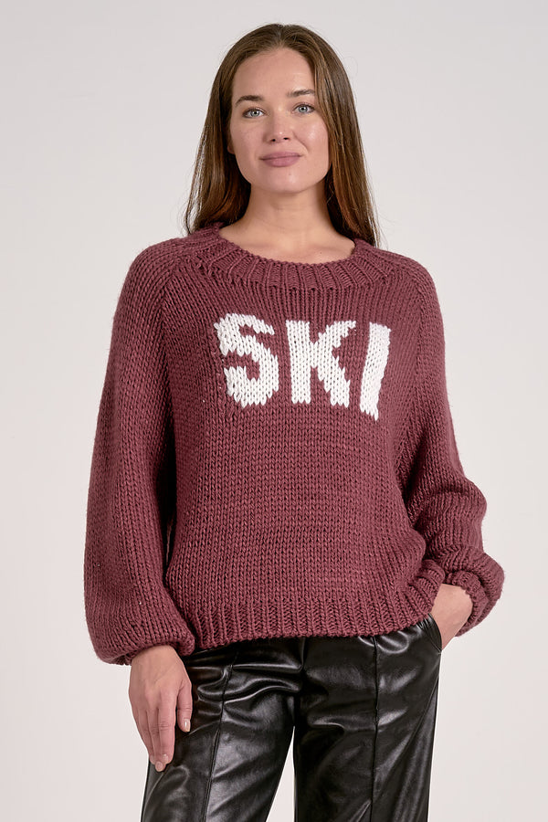 SKI Crewneck Sweater Plum