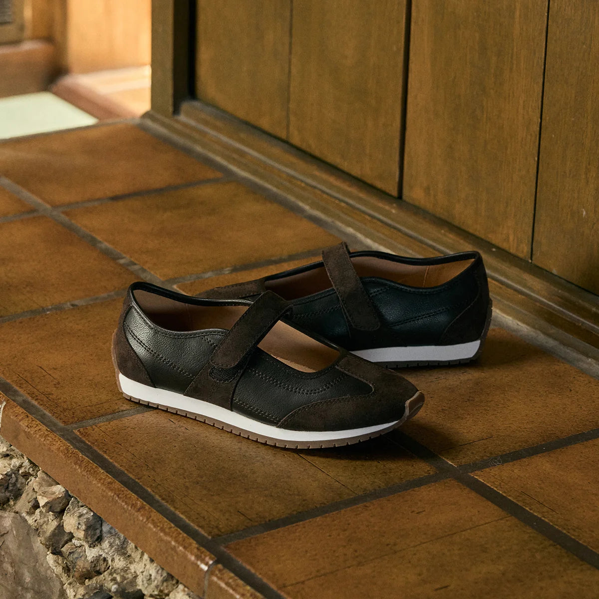 Alina Mary Jane Sneaker Brown