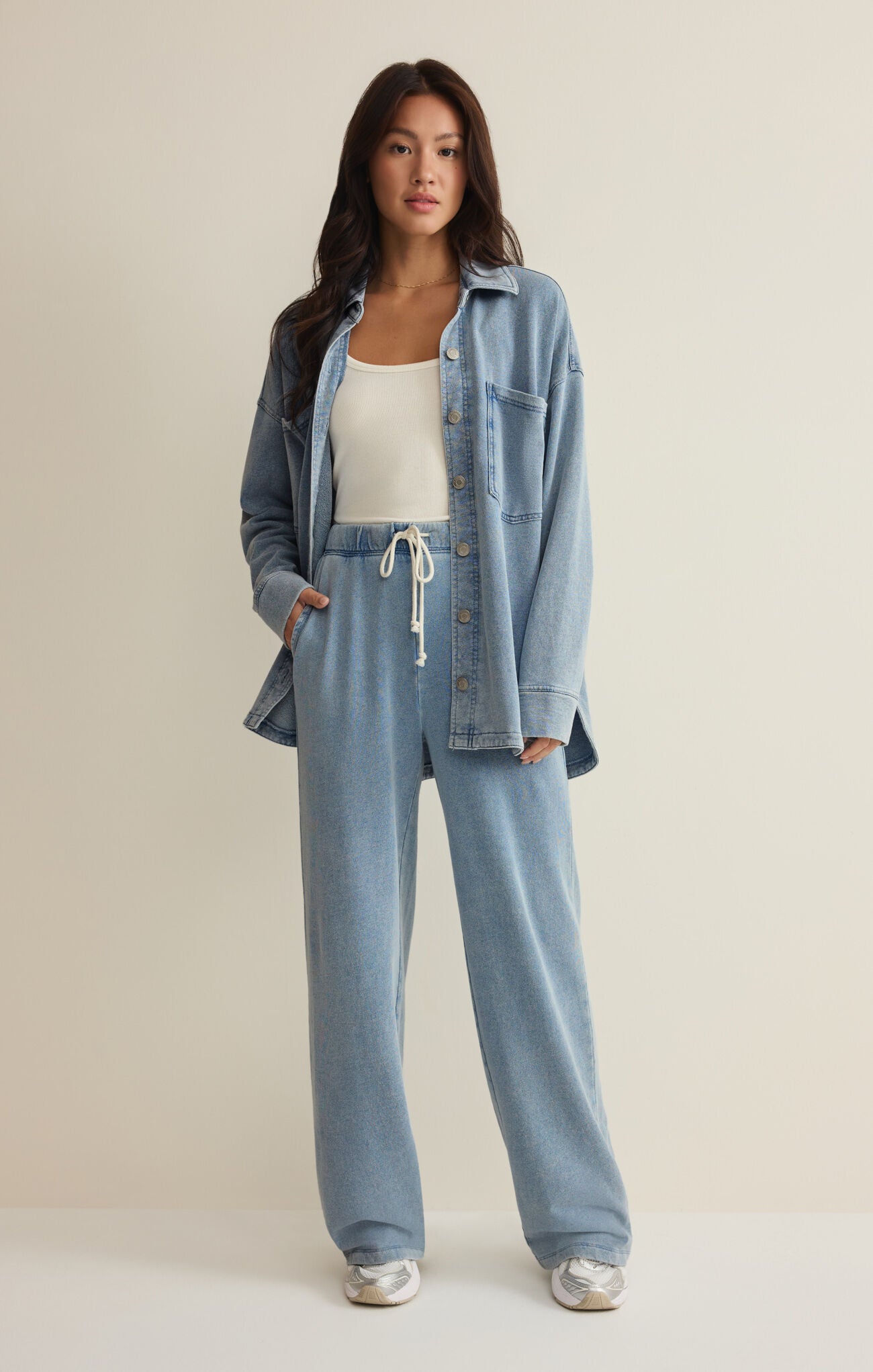 Hunter Knit Denim Pants Ocean Air Indigo