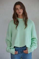 Riley Oversized High Neck Sweater Mint