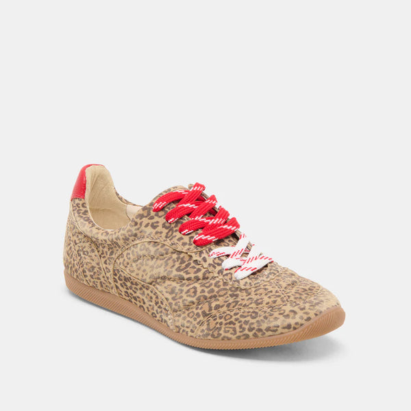 Laini Sneakers Tan Leopard Suede
