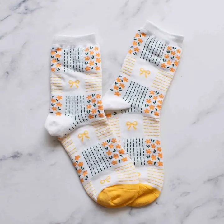 Remi Ribbon Floral Socks