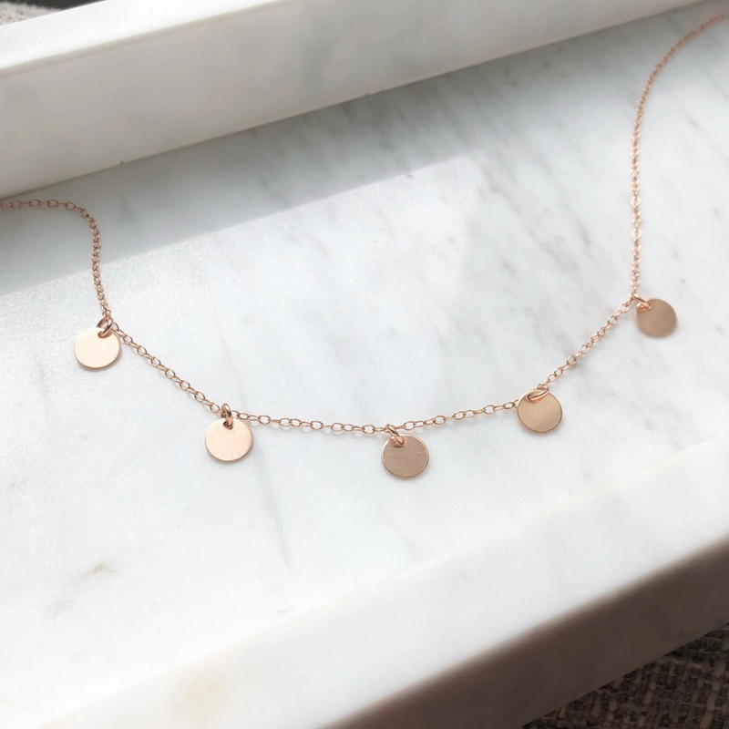 Suncatcher Necklace 14k Rose Gold Fill