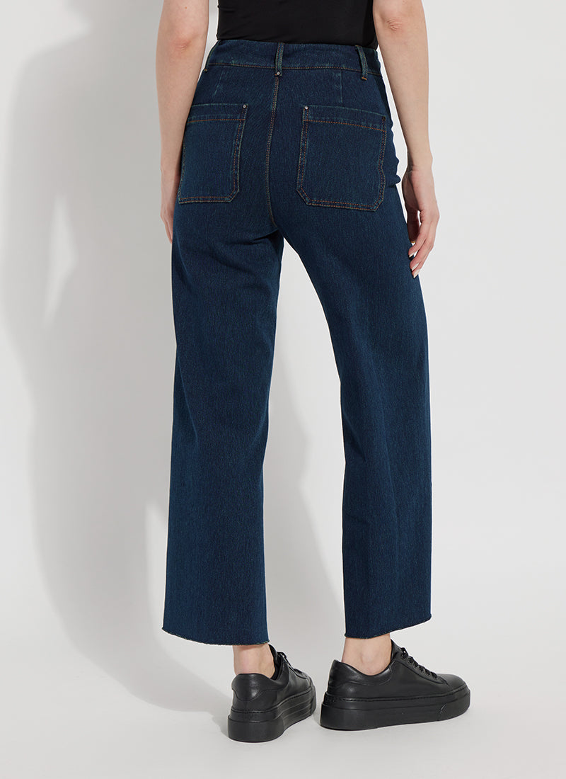 Erin High Waist Wide Leg Denim Pants Indigo