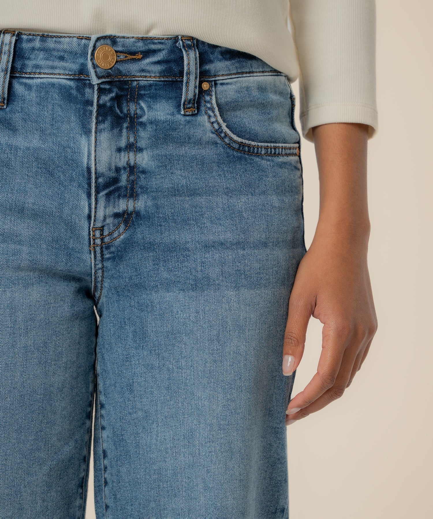 Charlotte Wide Leg Raw Hem Jeans Star