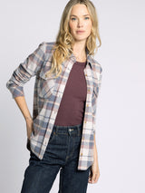 Cassian Button Up Shirt Vintage Indigo Plaid