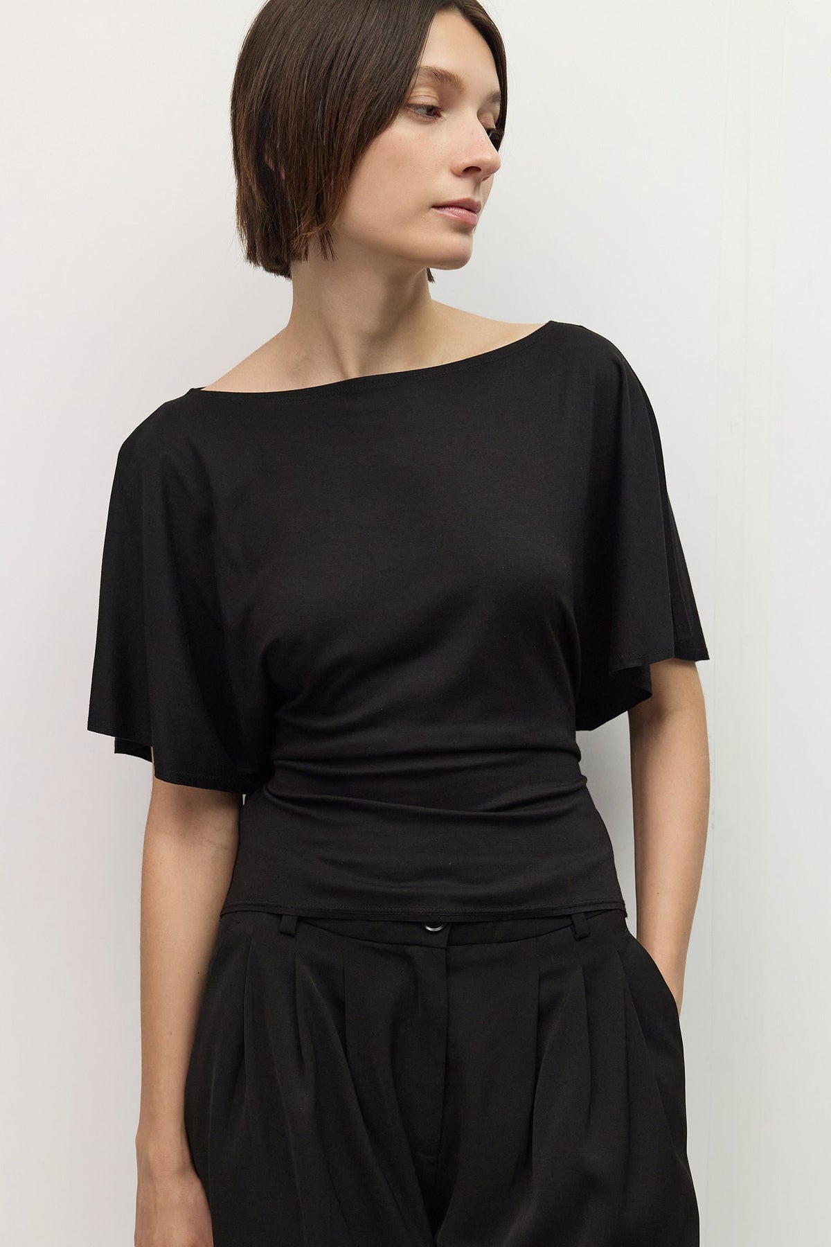 Shianne Adjustable Tie Top Black