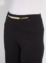 Ari Wide Leg Crop Fringe Belted Pants Black