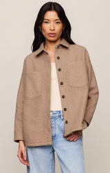 All Day Poodle Knit Jacket Classic Camel