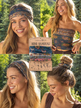 Full Boho Bandeau Blue Riviera Flora Bat