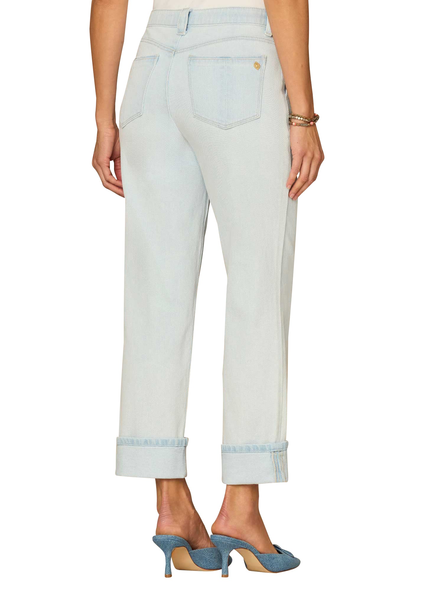 Ab Solution High Rise Boyfriend Jeans Powder Blue