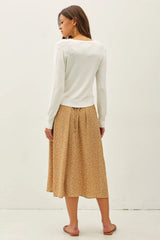 Ribbed Crew Neck Cardigan Off White