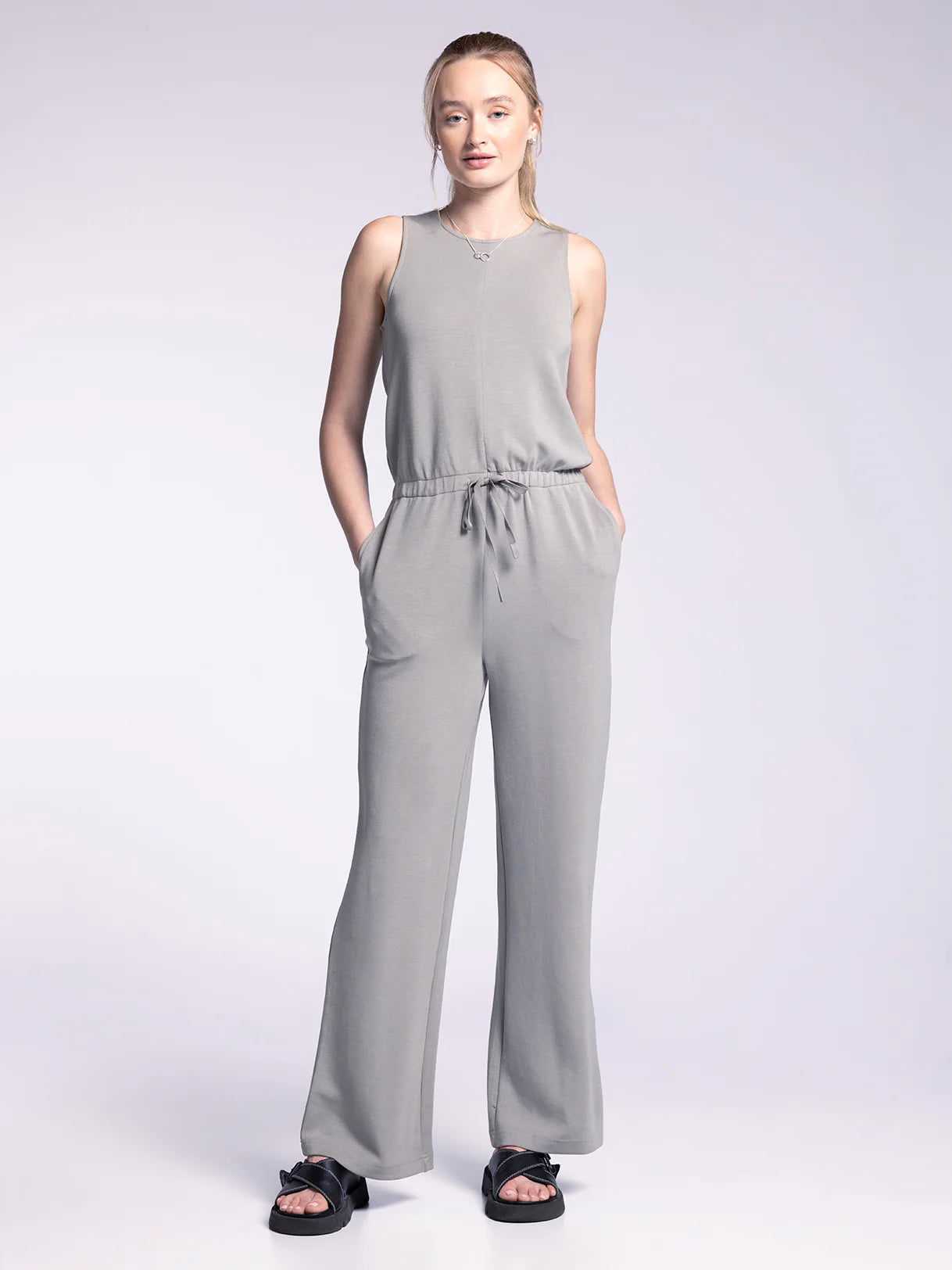Robinson Tie Waist Jumpsuit Green Onyx