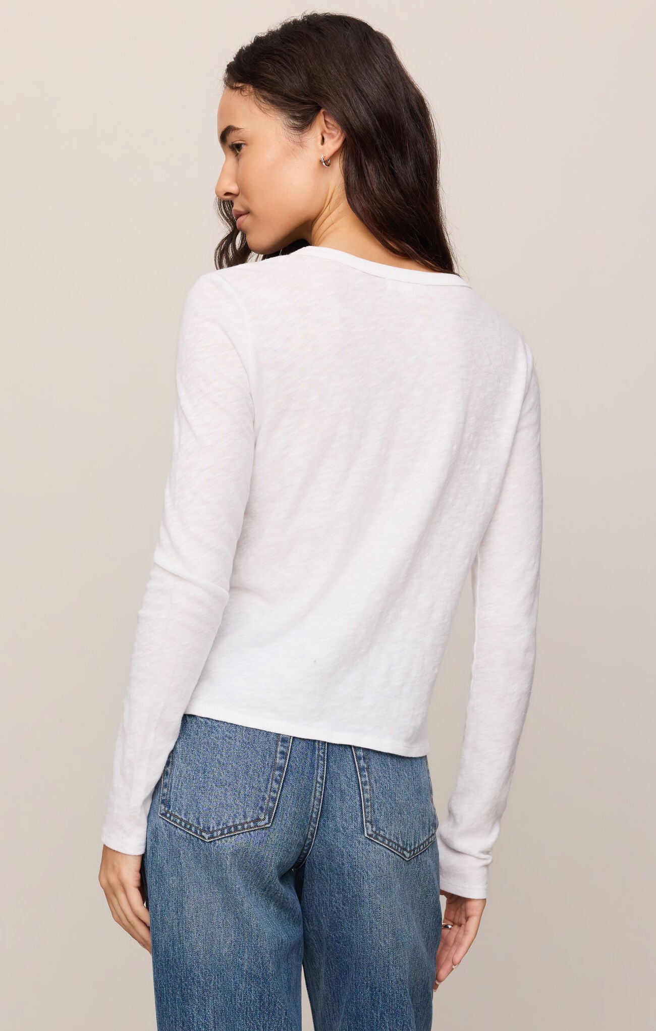 Junie Long Sleeve Tee White