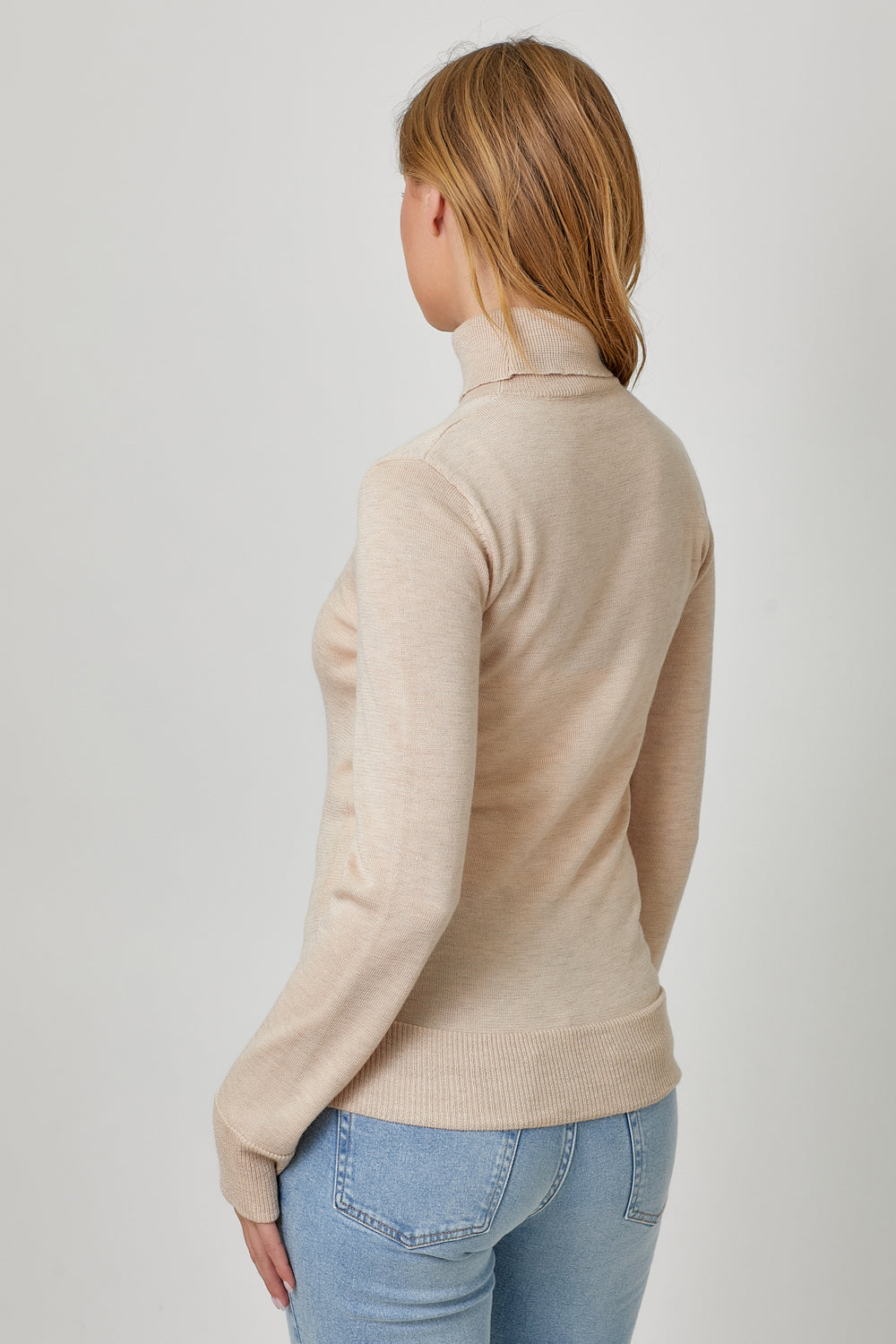 'Cashmere' Mock Neck Sweater Blush