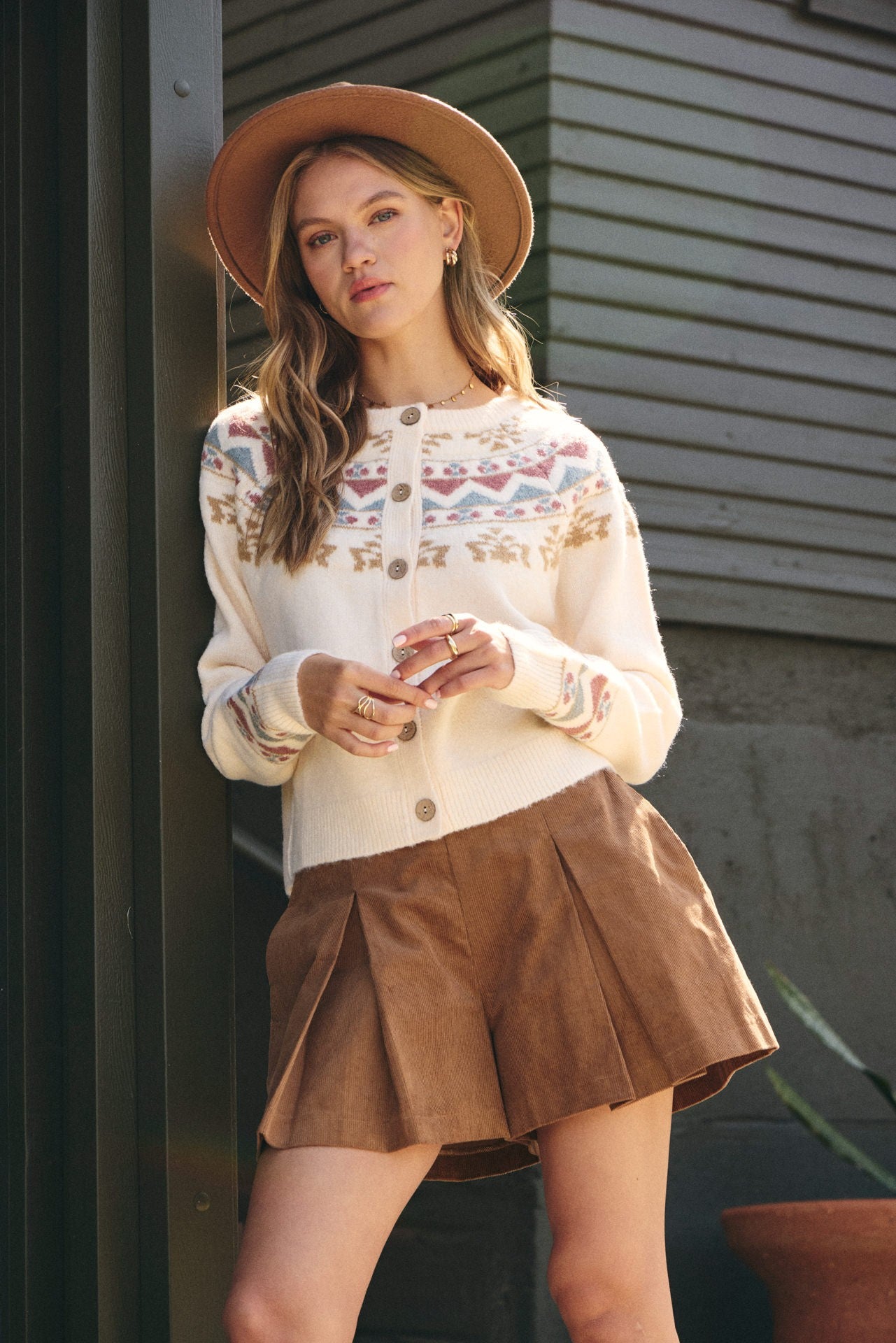 Fireside Stories Nordic Brushed Cardigan Cream