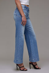 Happi Stretch Star Mid Rise Comfort Flare Jeans Light