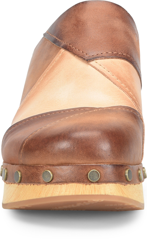 Tay Patchwork Clogs Brown Combo
