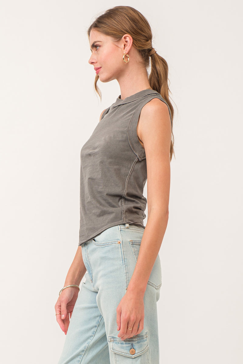 Zo Exposed Edging Tank Smoke Grey