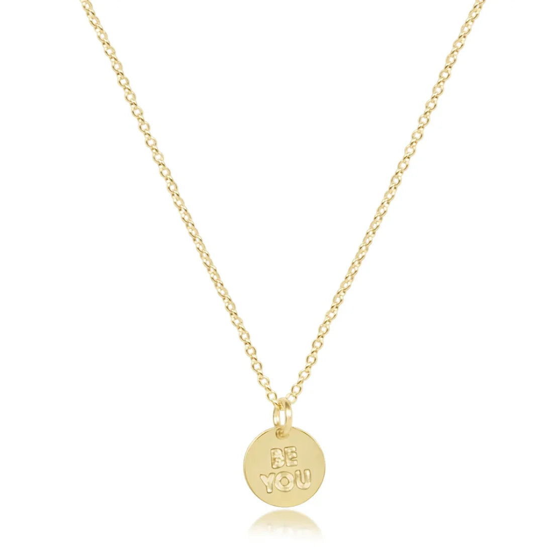 16" Gold Necklace be you. Small Gold Disc