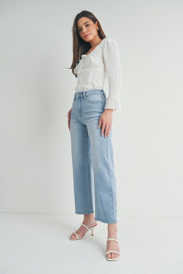 Slim Wide Leg Jeans Light