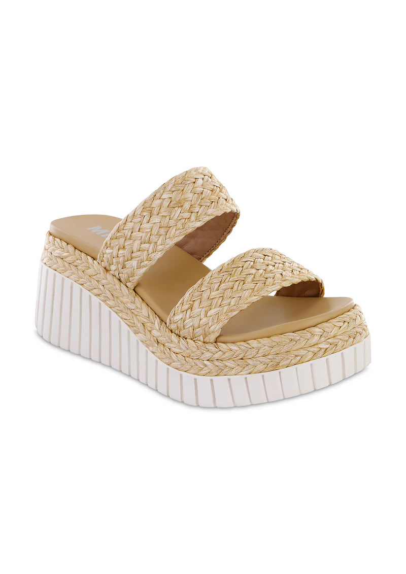 Zayla Platform Slip On Sandals Natural