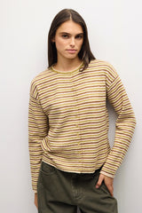 Cathy Striped Cardigan Chartreuse Multi