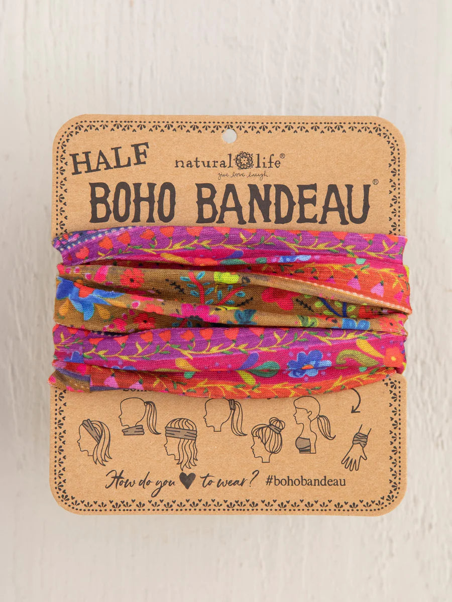 Half Boho Bandeau Bright Floral Garden