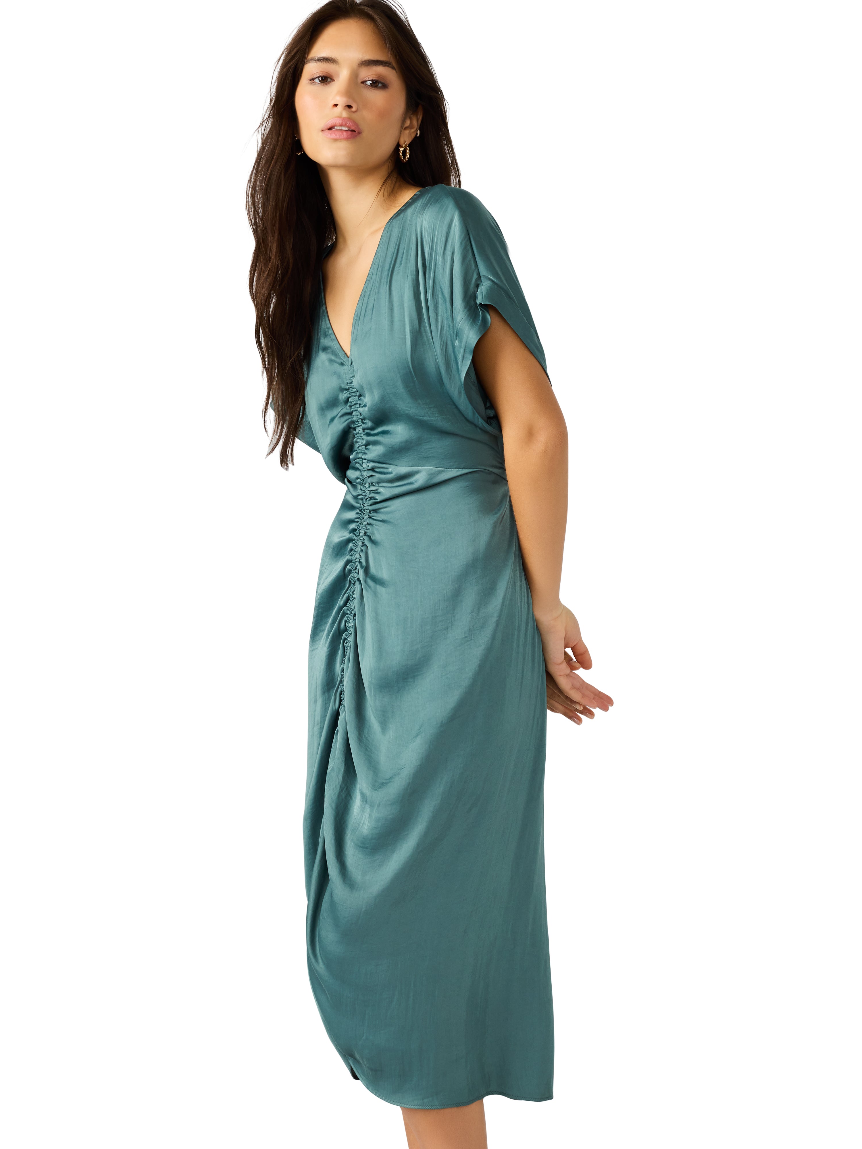 Aimee Midi Dress Dusty Teal